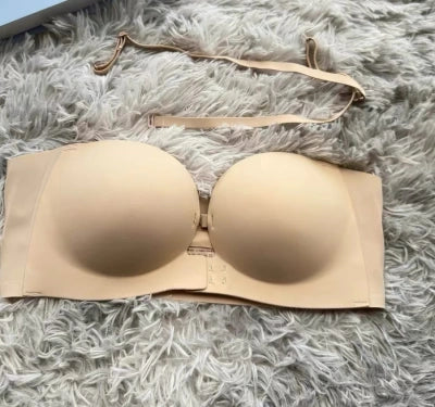 Seamless Front Closure Bra With Adjustable Straps