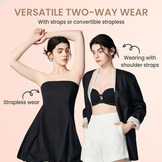 Seamless Front Closure Bra With Adjustable Straps