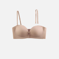 Seamless Front Closure Bra With Adjustable Straps